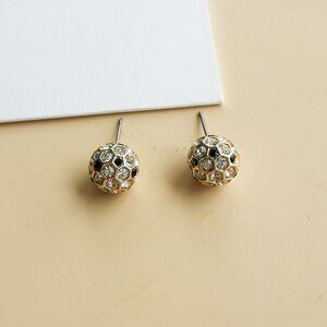 Kate Spade On The Ball Collection. Gold Black Multi Stud Earrings